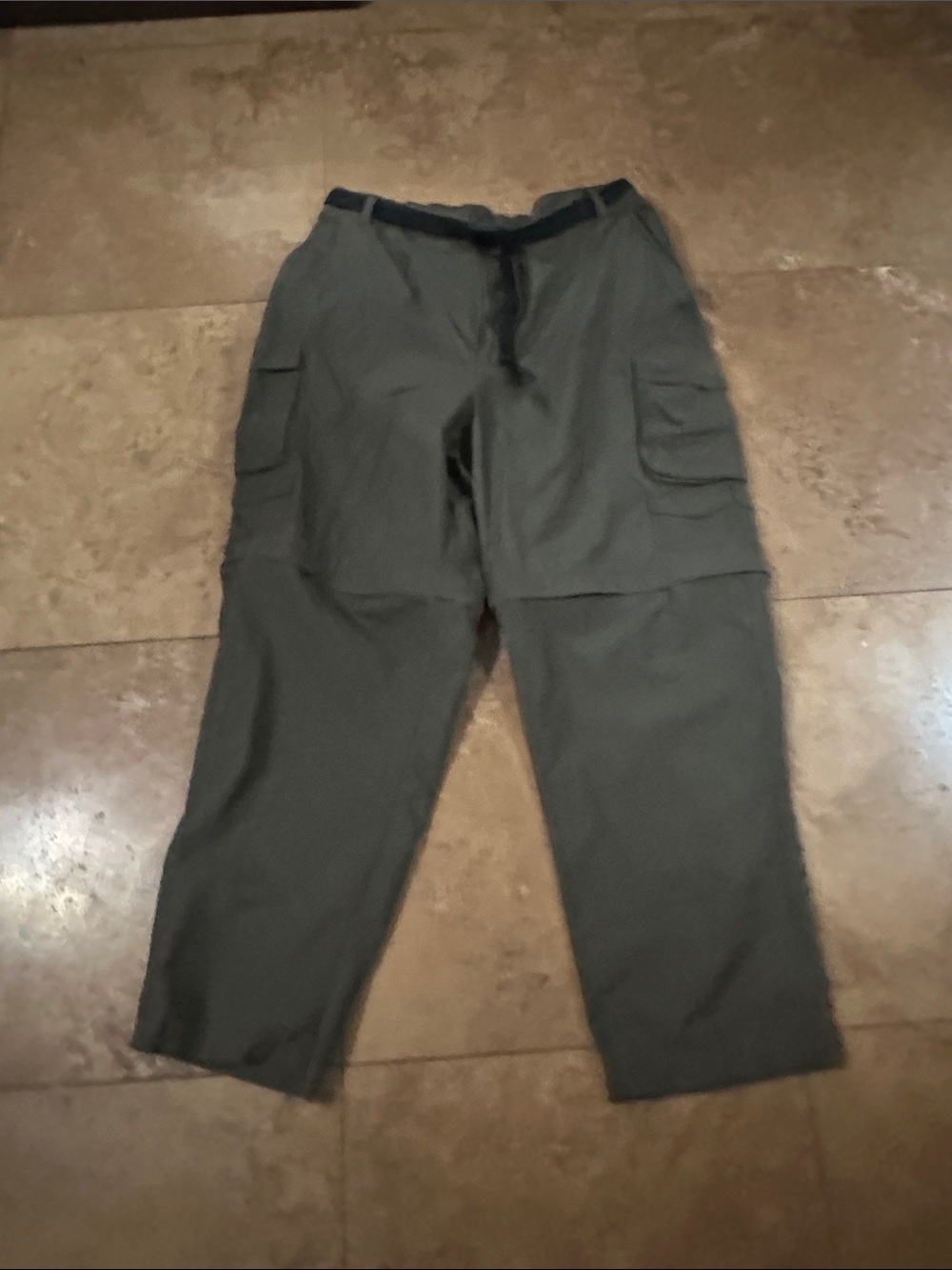 Men's Zip Off Hiking Pants in Olive Green